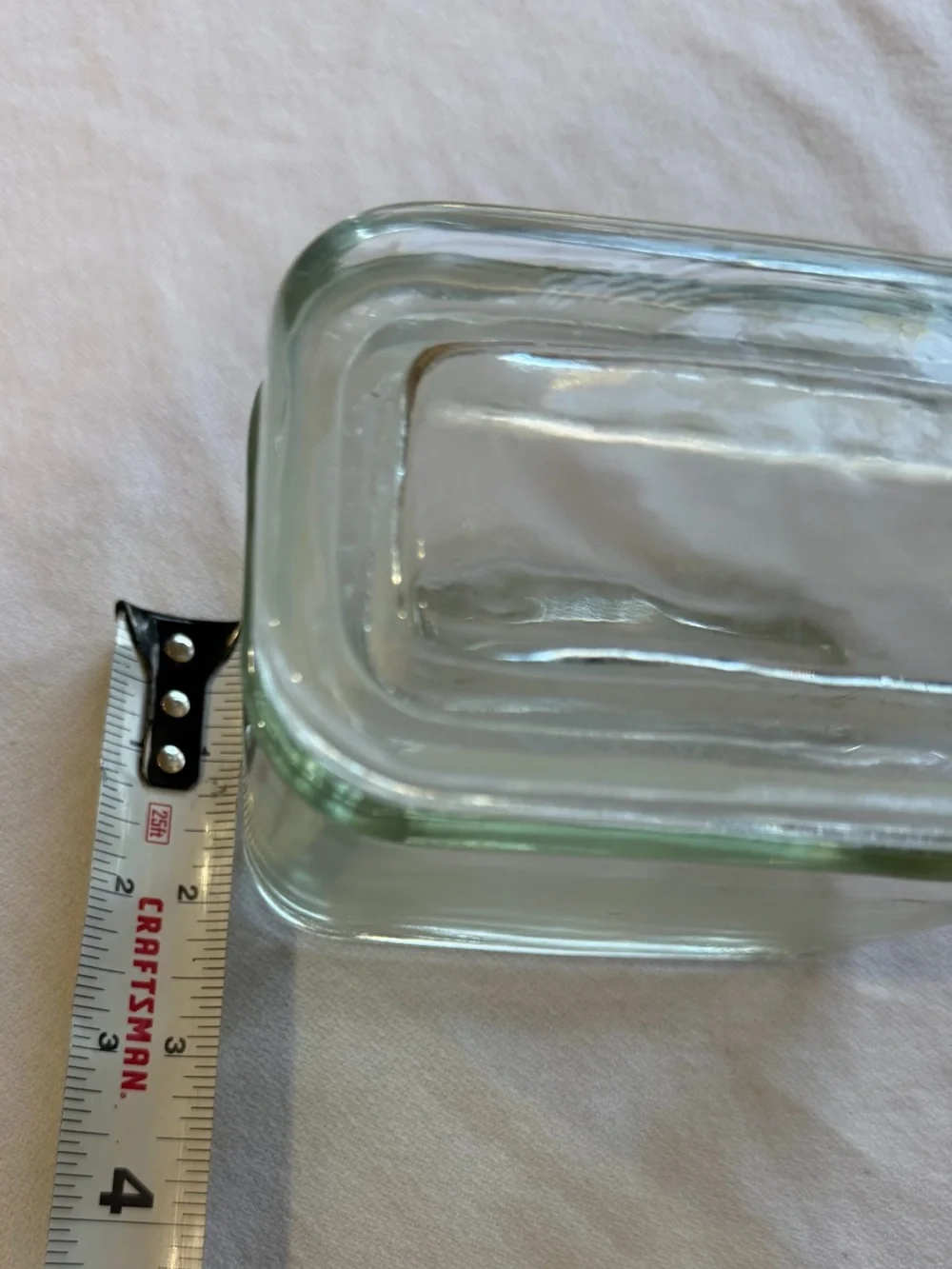 VTG Clear Glass Rectangular Storage Jar with sealed Lid - Transparent